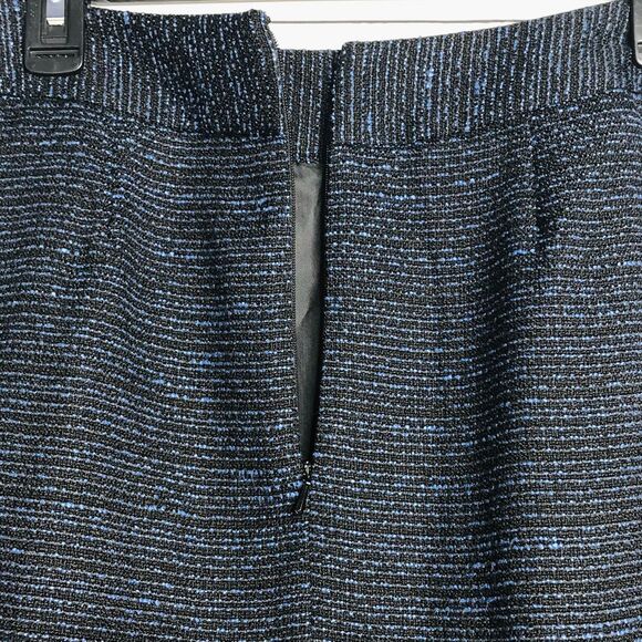 Halogen Pleated Tweed A Line Skirt Blue Size 2P - Picture 3 of 6